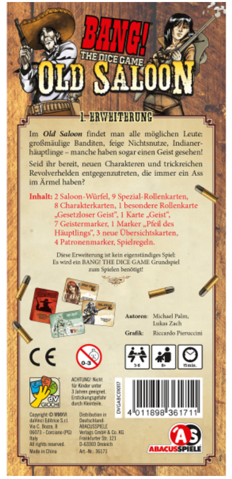 Bang! The Dice Game: Old Saloon (Erw.)