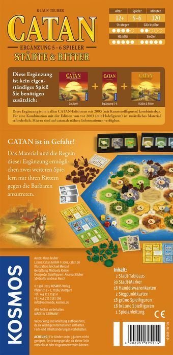 Catan - Das Spiel: Städte & Ritter Erweiterung 5 - 6 Spieler Ergänzung (Erw.)