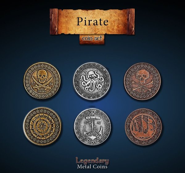Münzen-Set (Coins) - Piraten