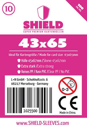 Shield Sleeves (43x65mm)