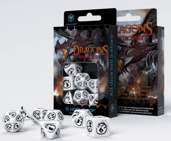 Dragons White/Black Dice Set