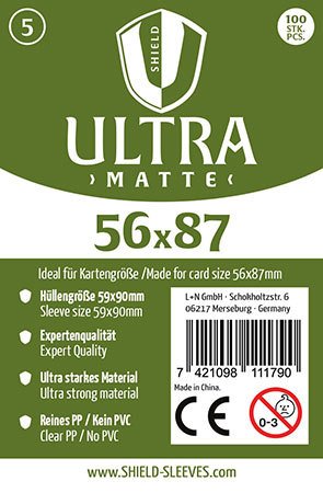 Shield Ultra Matte Sleeves (56x87mm)